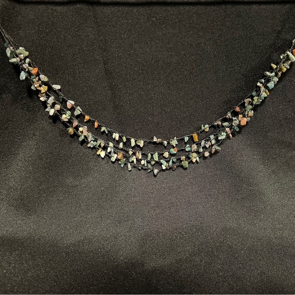 Necklace with stone beads from Italy - Picture 2 of 2